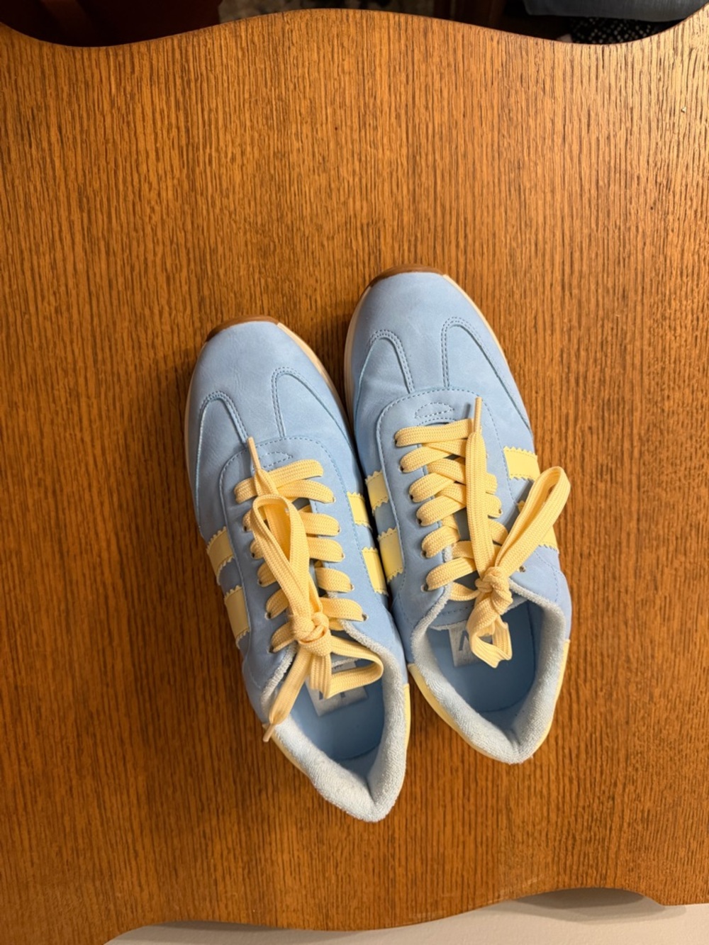 Light Blue & Cream Casual Sneakers
